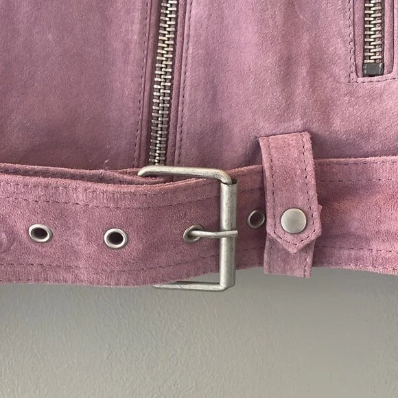 NWOT Blank NYC Suede Moto Jacket Lilac Light Purple Size S - Picture 5 of 8